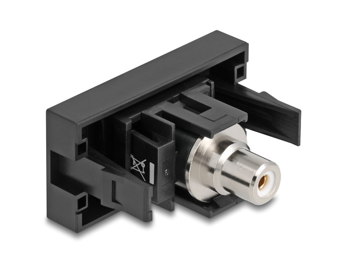 Delock Easy 45 Modul Cinch Buchse zu Cinch Buchse weiß / schwarz