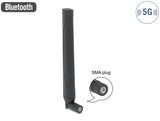 Delock 5G LTE Antenne SMA Stecker -0,5 - 2,3 dBi omnidirektional mit Kippgelenk schwarz