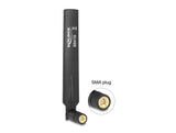 Delock GSM / UMTS Antenne SMA Stecker 1,0 - 3,5 dBi omnidirektional mit Kippgelenk schwarz