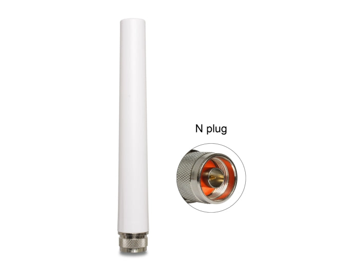 Delock LTE Antenne N Stecker 2,5 dBi omnidirektional starr weiß outdoor Delock