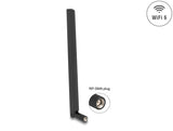 Delock WiFi 6 Antenne RP-SMA Stecker 3 - 6 dBi omnidirektional mit Kippgelenk schwarz