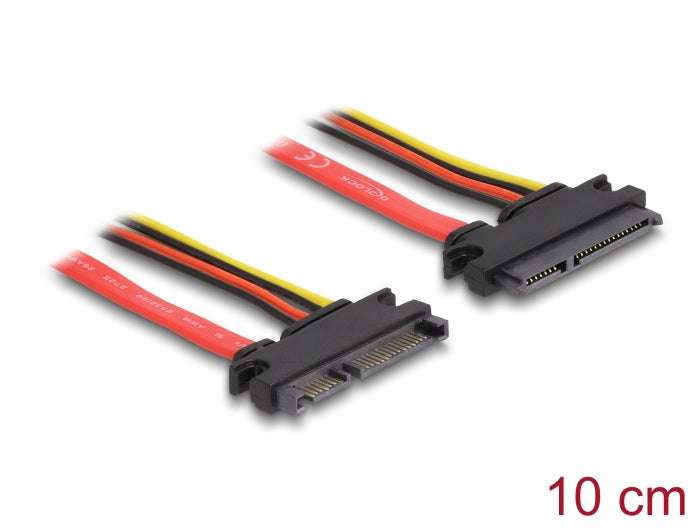 Delock Verlängerungskabel SATA 6 Gb/s 22 Pin Stecker > SATA 22 Pin Buchse (5 V + 12 V) 10 cm