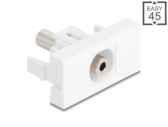 Delock Easy 45 Modul Klinkenbuchse 3,5 mm 3 Pin zu Klinkenbuchse 3,5 mm 3 Pin weiß