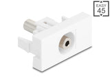 Delock Easy 45 Modul Klinkenbuchse 3,5 mm 3 Pin zu Klinkenbuchse 3,5 mm 3 Pin weiß