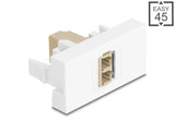 Delock Easy 45 Modul LC Duplex Buchse zu LC Duplex Buchse weiß / beige