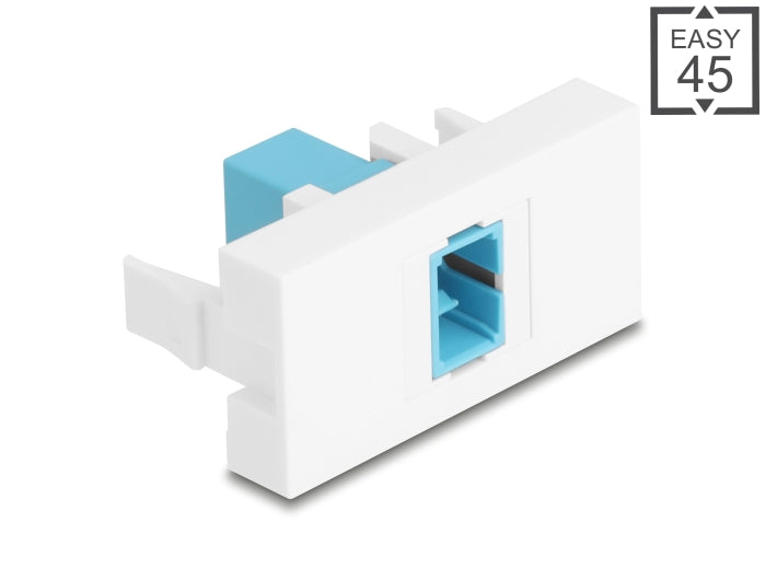 Delock Easy 45 Modul SC Simplex Buchse zu SC Simplex Buchse aqua / weiß