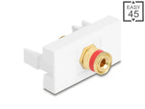 Delock Easy 45 Modul Polklemme zu Gewindebuchse rot / weiß