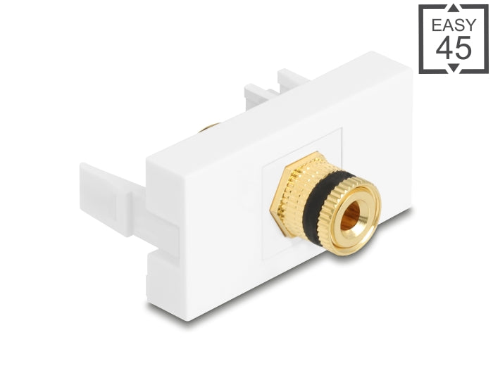 Delock Easy 45 Modul Polklemme zu Gewindebuchse schwarz / weiß