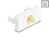 Delock Easy 45 Modul RP-SMA Buchse zu RP-SMA Buchse weiß
