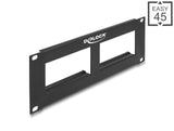 Delock Easy 45 10″ Patchpanel Ausschnitt 2 x 90,5 x 45,2 mm, 2 HE, schwarz