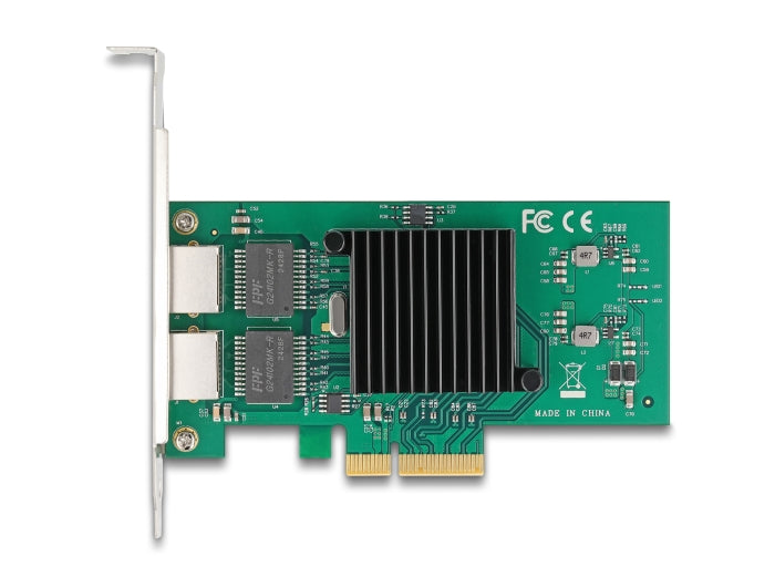 Delock PCI Express x4 Netzwerkkarte Gigabit LAN 2 x RJ45 i82576