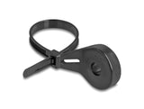 Delock Kabelbinder mit Befestigungsöse L 180 x B 6 mm schwarz 100 Stück