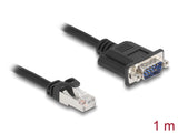 Delock CAN Bus Kabel RJ45 Stecker zu D-Sub 9 Pin Stecker mit Muttern Cat.5e STP 1 m
