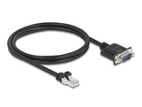 Delock CAN Bus Kabel RJ45 Stecker zu D-Sub 9 Pin Stecker mit Muttern Cat.5e STP 1 m