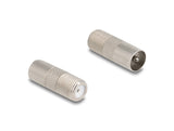 Delock DAB+ DVB-T2 Antenne F Stecker 5 - 25 dB aktiv omnidirektional schwarz Klebemontage