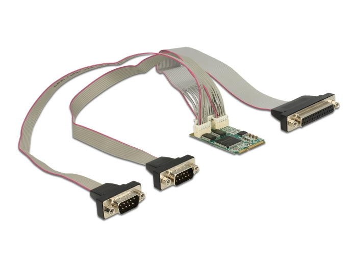 Delock Modul MiniPCIe I/O PCIe full size 2 x Seriell RS-232 + 1 x Parallel