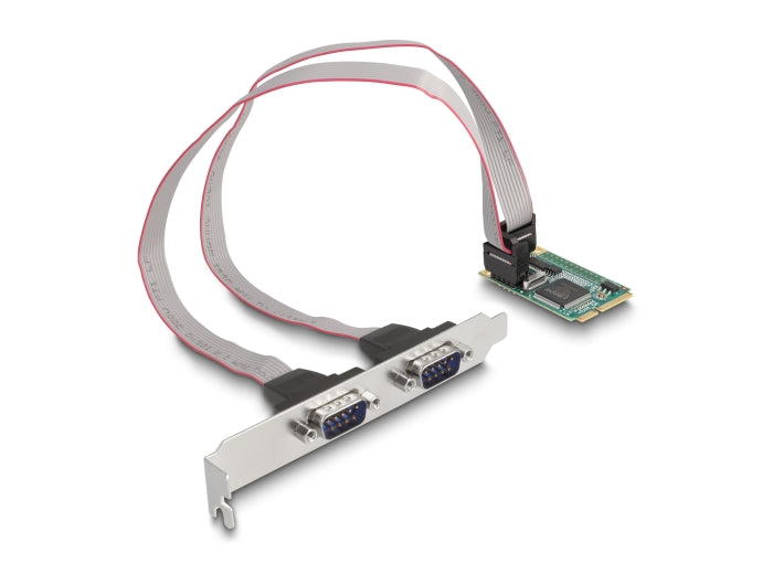 Delock Mini PCIe Karte full size zu 2 x Seriell RS-232 D-Sub 9 Pin