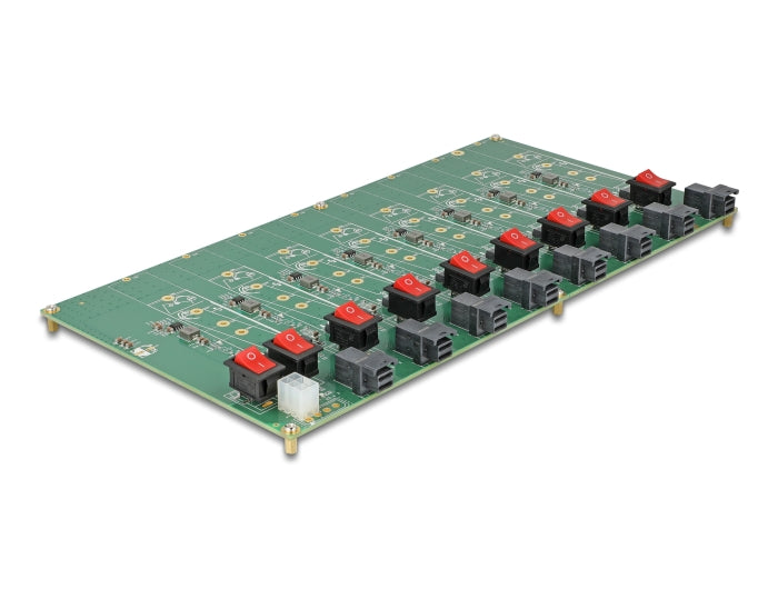 Delock M.2 Testboard für 8 x M.2 NVMe Key M SSD mit SFF-8643 Anschluss
