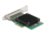 Delock PCI Express x4 Netzwerkkarte 2,5 Gigabit LAN 4 x RJ45 RTL8125