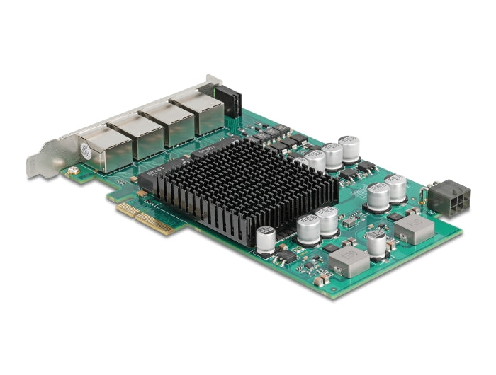 Delock PCI Express x4 Netzwerkkarte Gigabit LAN 4 x RJ45 mit PoE+ i350