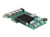 Delock PCI Express x4 Netzwerkkarte Gigabit LAN 4 x RJ45 mit PoE+ i350