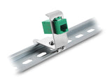 Delock Keystone Metall Halterung 1 Port für Hutschienen