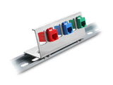 Delock Keystone Metall Halterung 6 Port für Hutschiene
