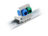 Delock Keystone Metall Halterung 2 Port für Hutschiene