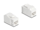 Delock Keystone Modul Kupplung RJ45 Buchse zu RJ45 Buchse UTP Cat.6A weiß