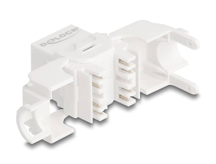 Delock Keystone Modul RJ45 Buchse zu LSA Cat.6A UTP 180° werkzeugfrei