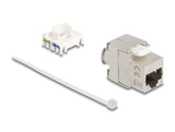 Delock Keystone Modul Slim RJ45 Buchse zu LSA Cat.6A geschirmt 180° werkzeugfrei