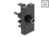 Delock Easy 45 Modul DC 5,5 x 2,5 mm Buchse zu DC 5,5 x 2,1 mm Stecker schwarz