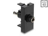 Delock Easy 45 Modul DC 5,5 x 2,1 mm Buchse zu DC 5,5 x 2,5 mm Stecker schwarz