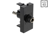 Delock Easy 45 Modul DC 5,5 x 2,1 mm Buchse zu DC 5,5 x 2,1 mm Stecker schwarz