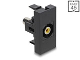 Delock Easy 45 Modul Cinch Buchse zu Cinch Buchse gelb / schwarz