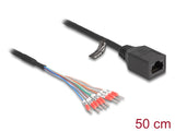 Delock Kabel RJ45 Buchse zu Aderendhülsen Cat.5e 50 cm schwarz