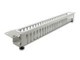 Delock 19″ 1 HE Kabelmanagement Rangierpanel mit Öffnung und Kantenschutz grau