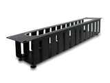 Delock 19″ 2 HE Kabelmanagement Rangierpanel mit Öffnung und Kantenschutz schwarz