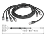 Delock RJ45 Trunk-Kabel 4 x Stecker zu 4 x Stecker Cat.5e UTP schwarz