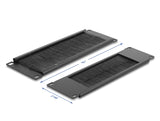 Delock 10″ Kabelmanagement Bürstenleiste 2 HE schwarz