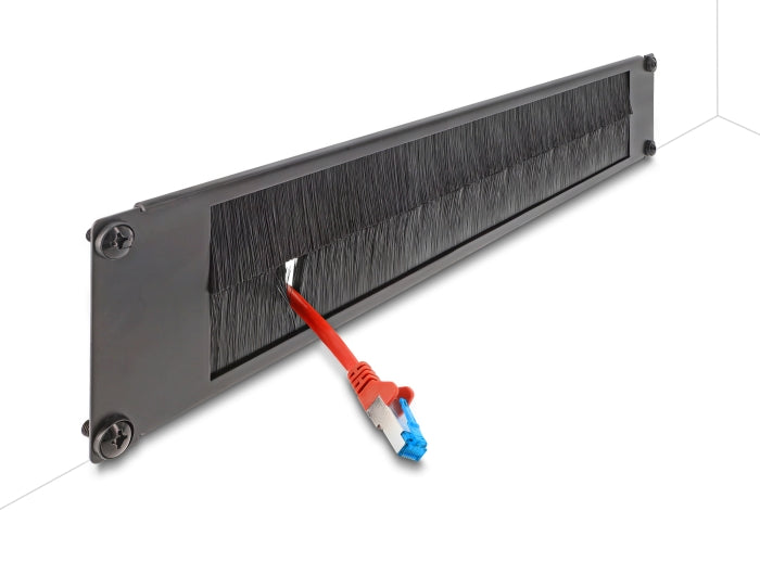 Delock 19″ Kabelmanagement Bürstenleiste 2 HE schwarz