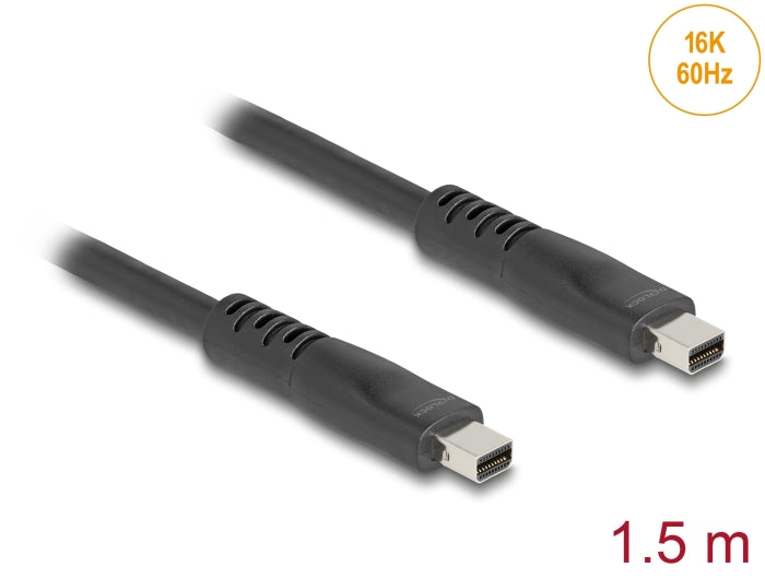 Delock Mini DisplayPort Kabel 16K 60 Hz 80 Gbps 1,5 m