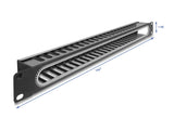 Delock 19″ 1 HE Kabelmanagement Rangierpanel mit Öffnung und Kantenschutz schwarz
