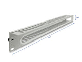 Delock 19″ 1 HE Kabelmanagement Rangierpanel mit Öffnung und Kantenschutz grau