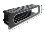 Delock 19″ 2 HE Kabelmanagement Rangierpanel mit Öffnung und Kantenschutz schwarz