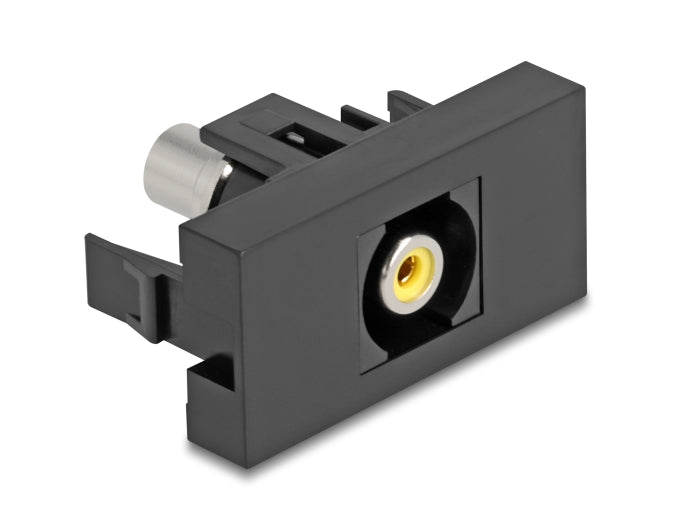 Delock Easy 45 Modul Cinch Buchse zu Cinch Buchse weiß / schwarz