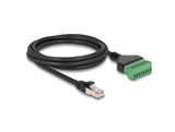 Delock RJ45 Kabel Cat.6 Stecker zu Terminalblock Adapter 2 m 2-teilig