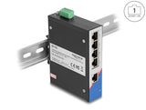 Delock Industrie Gigabit Ethernet Switch 5 Port RJ45 für Hutschiene