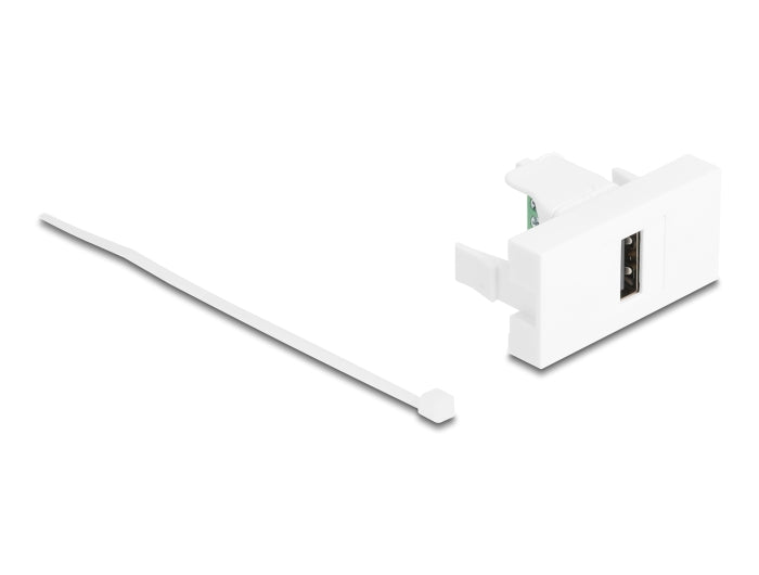 Delock Easy 45 Modul USB 2.0 Typ-A Buchse zu Terminalblock weiß