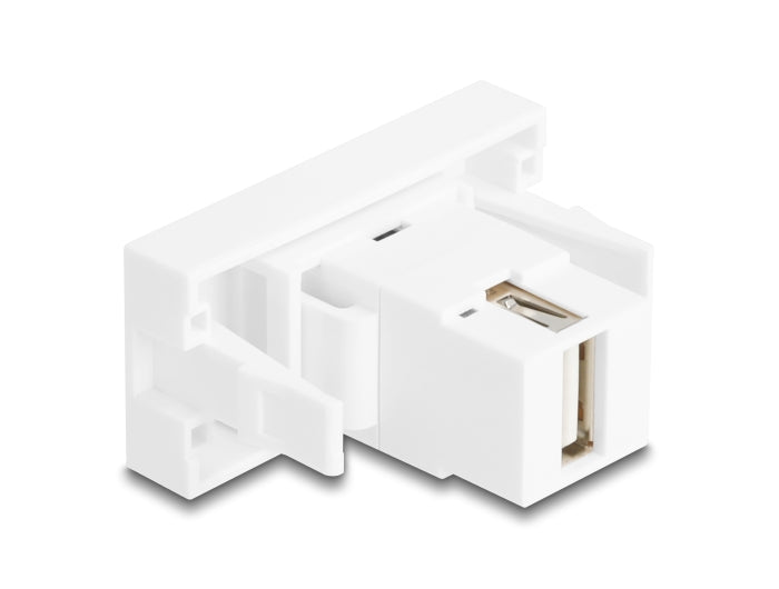 Delock Easy 45 Modul USB 2.0 Typ-A Buchse zu USB 2.0 Typ-A Buchse weiß
